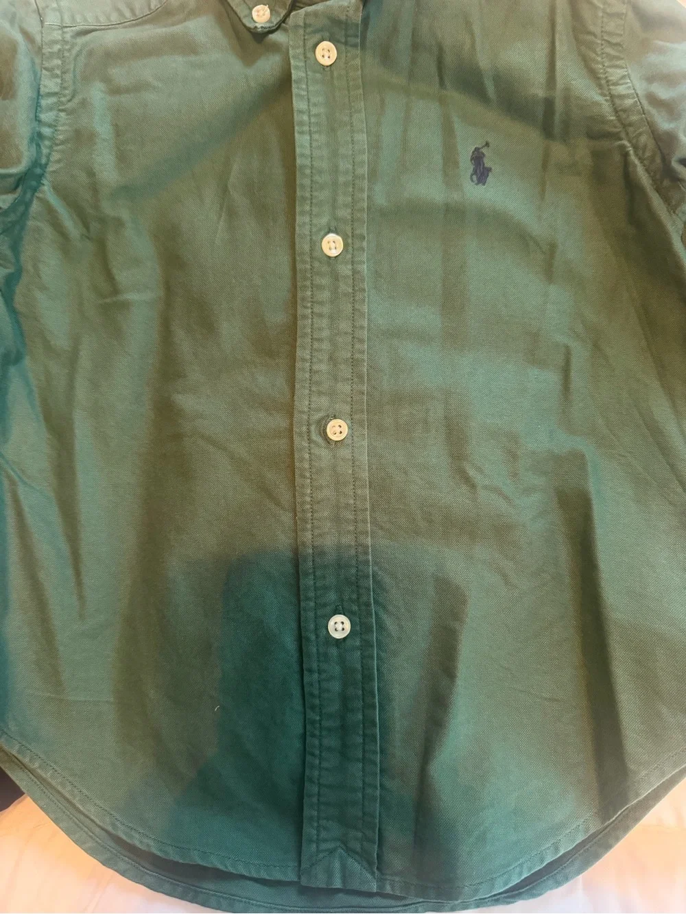Ralph Lauren Men's Button-Down Shirt - Hunter Green with Navy Pony
